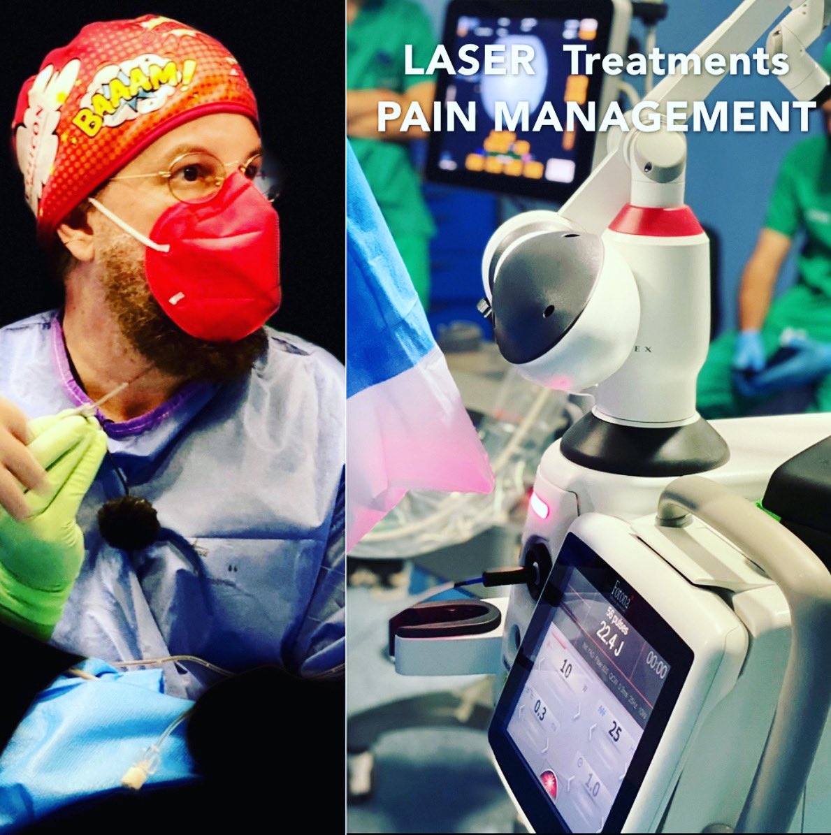 USAnesthesia's tweet photo. LASER TREATMENTS in Pain Management 
- Hernias Discales
- Fibrosis 
- Dolor Neuropático 
- Neuropatías Vasculares 
.
Unidad del Dolor 
@Vithas MADRID La Milagrosa Hospital / Dr Cidranes 
#fibrolaserfprotocol #laser #painmanagement https://t.co/VZPh8pZGMX