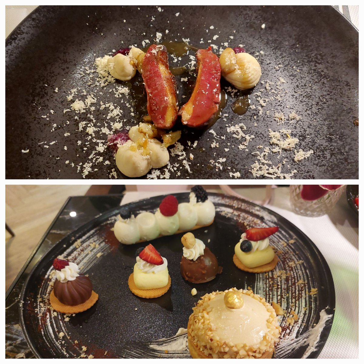 eloplope's tweet photo. Dagens michelin stjerne restaurant: 9,4/10 smagsoplevelse. 

Alt var meget lækkert og velsmagende, men dessert portionen var en anelse for stor https://t.co/j5LfWnUAlk