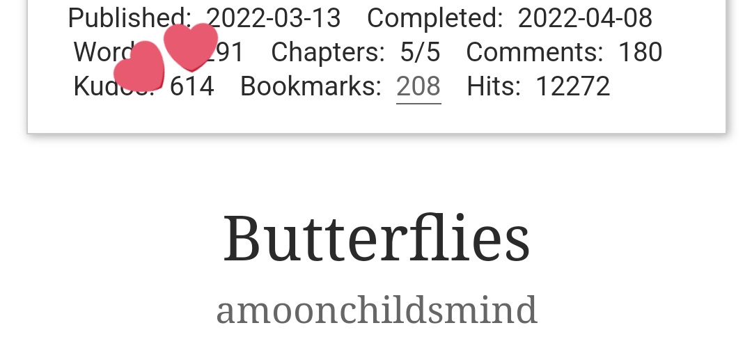 amoonchildsmind's tweet photo. I'm seriously at a loss for words ... which is also why I haven't answered the comments yet but I'm going to, I promise. 🦋 means a lot to me, I wrote it for months and put a lot of love in it. Seeing you giving love back and reading it, makes me more than grateful. Thank you 💜 https://t.co/vkM5ofEOJ9