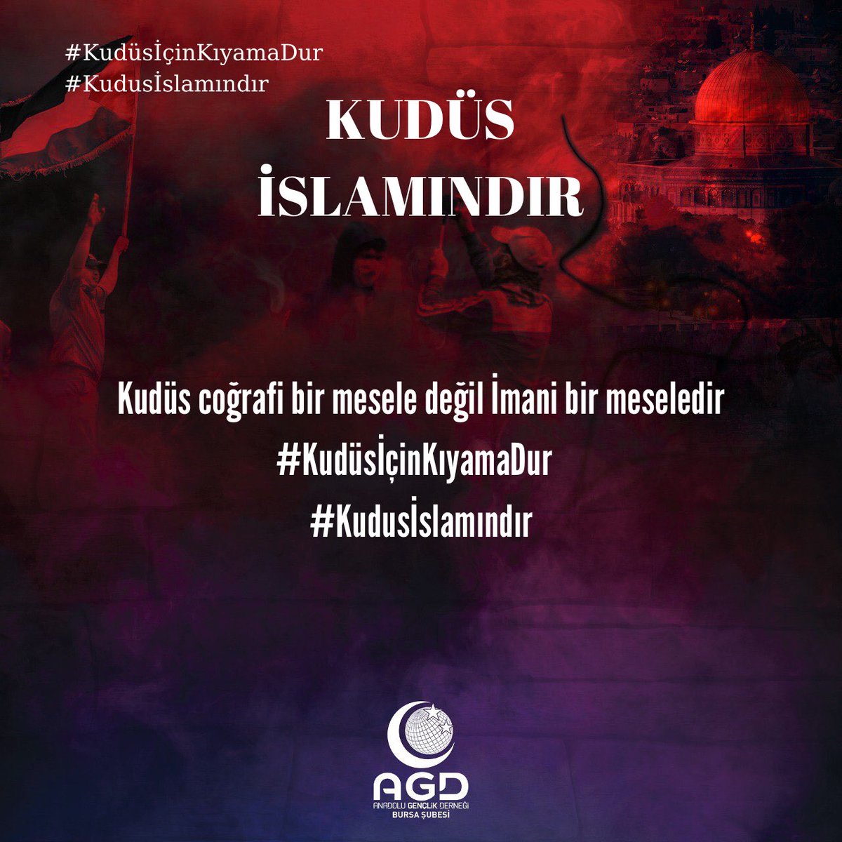 agd_bursa's tweet photo. Kudüs coğrafi bir mesele değil İmani bir meseledir
#KudüsİçinKıyamaDur   
#Kudusİslamındır https://t.co/KZGKPutZLj