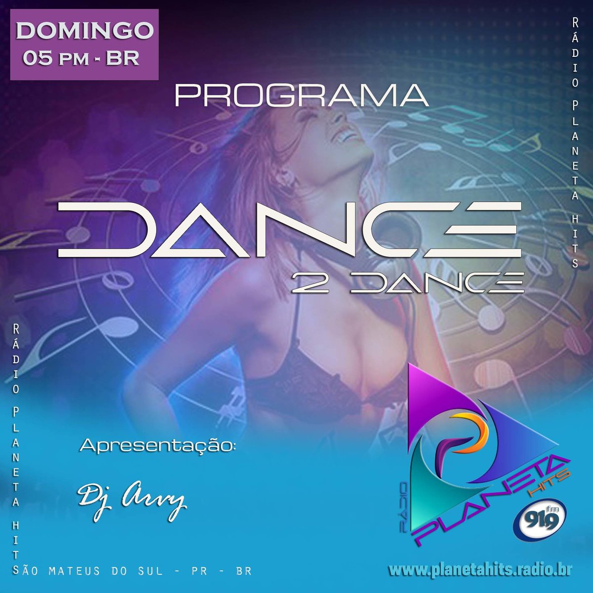 HitsPlaneta's tweet photo. Programa DANCE 2 DANCE
Apresentação: Dj Arvy

Duração: 1 hora
Estilo: pop dance
Na Rádio Planeta Hits - domingo 05h PM
https://t.co/hbWgax5nhg https://t.co/55V8xiYMGU