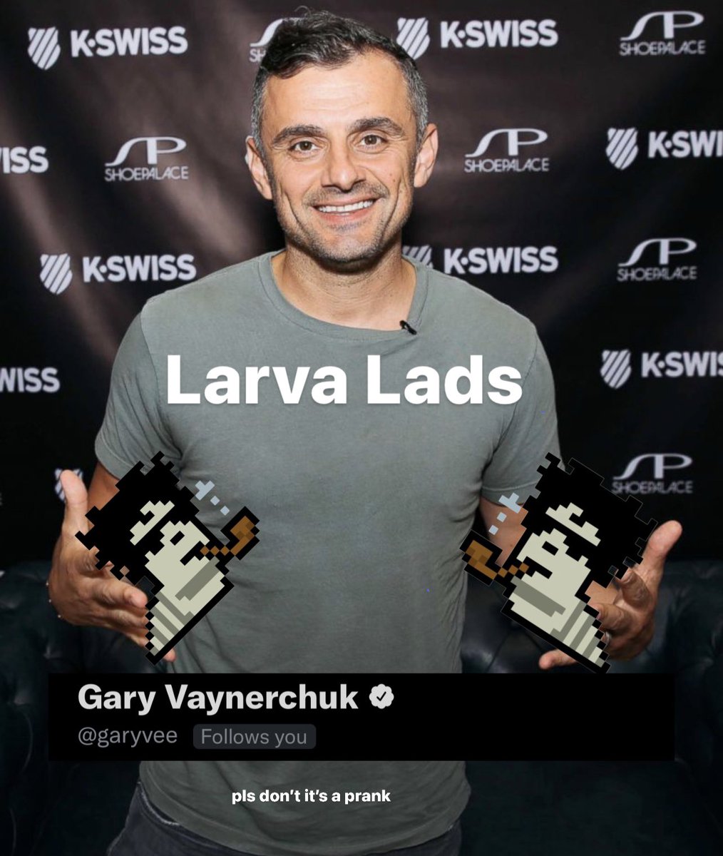 raggaroogy's tweet photo. day 1 trying to get @garyvee to unfollow me https://t.co/tTXmKsifiX