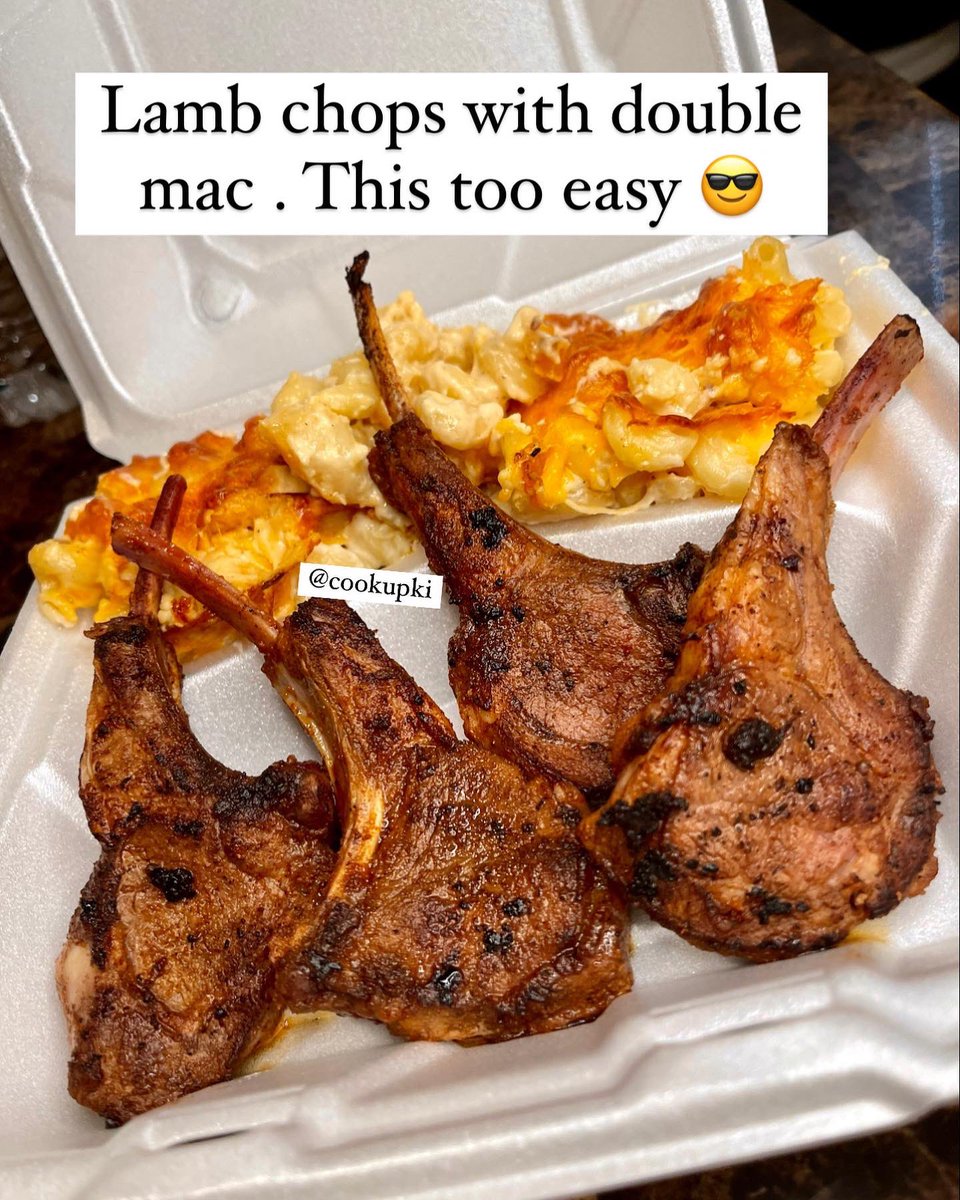 Cookupki's tweet photo. Yesterday I made Hennessy honey glazed lamb chops with baked mac, Parmesan mash and asparagus ‼️ #chef #Easter  #MASH #chef #chicago #support #personalchef #passion #supportsmallbusiness #Chicagochef https://t.co/YE19bHYRDw
