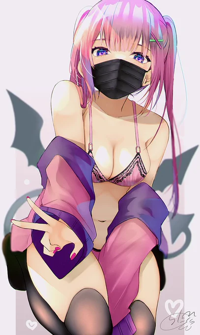 ピンクツインテちゃん✌️❤ 