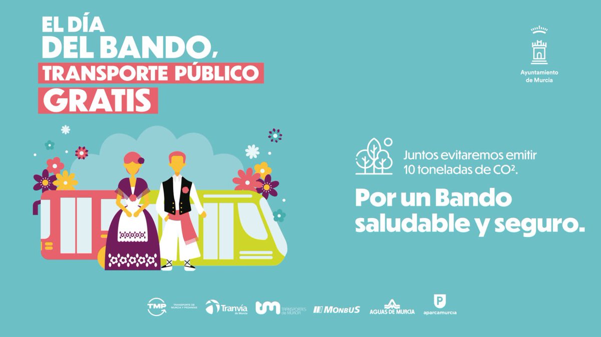 Os recordamos que el próximo martes día del “Bando”, por primera vez en la historia, el transporte público será gratuito.

Deja el coche en casa y muévete en transporte público.

#movilidadsostenible