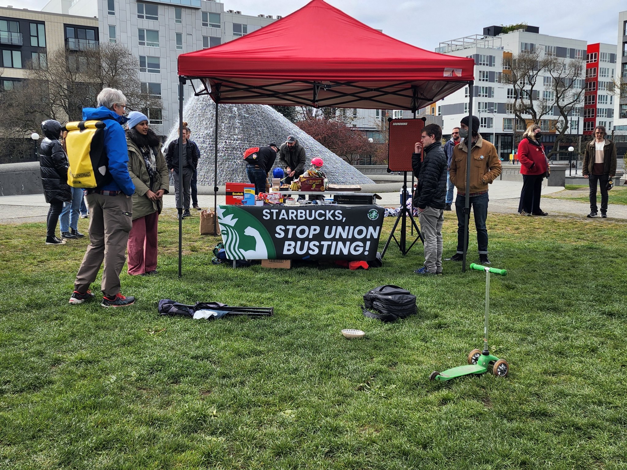 Seattle DSA members prepare for the week of 500 posters event