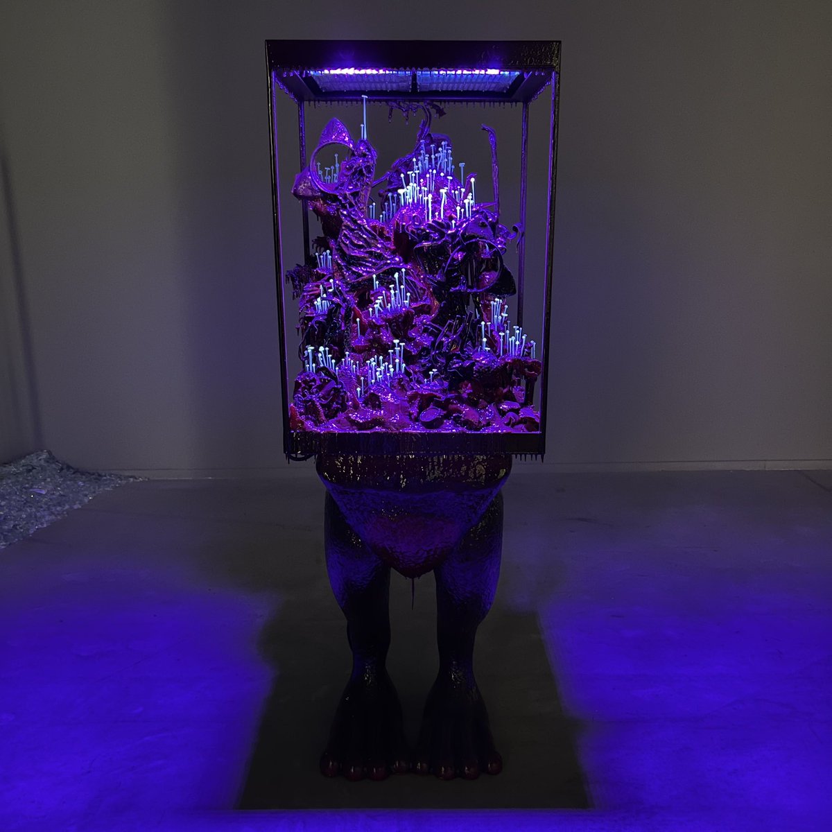 iStephane's tweet photo. Aller plus loin, vers un monde qui « ne laisse plus aucune place pour l’humain… » Expo magistrale ! @mocontemporain @montpellier_ #MaxHooperSchneider #Artcontemporain https://t.co/Yl2AMeEO1g