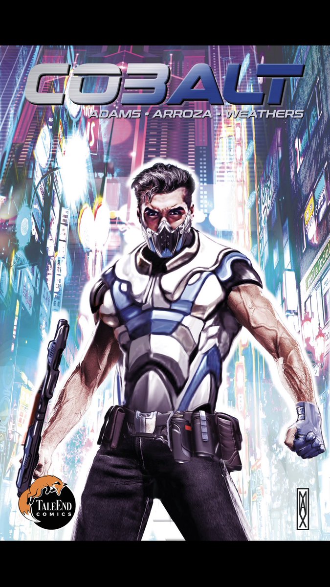 TaleEndStudio's tweet photo. #comicsgate 3 Days! That’s all that’s left for the second issue for COBALT! If you’re looking for street level vigilante action, in a cyberpunk/neonoire world, look no further! This comic is for you! https://t.co/Zl9apRLcEH https://t.co/e738oKrC0d