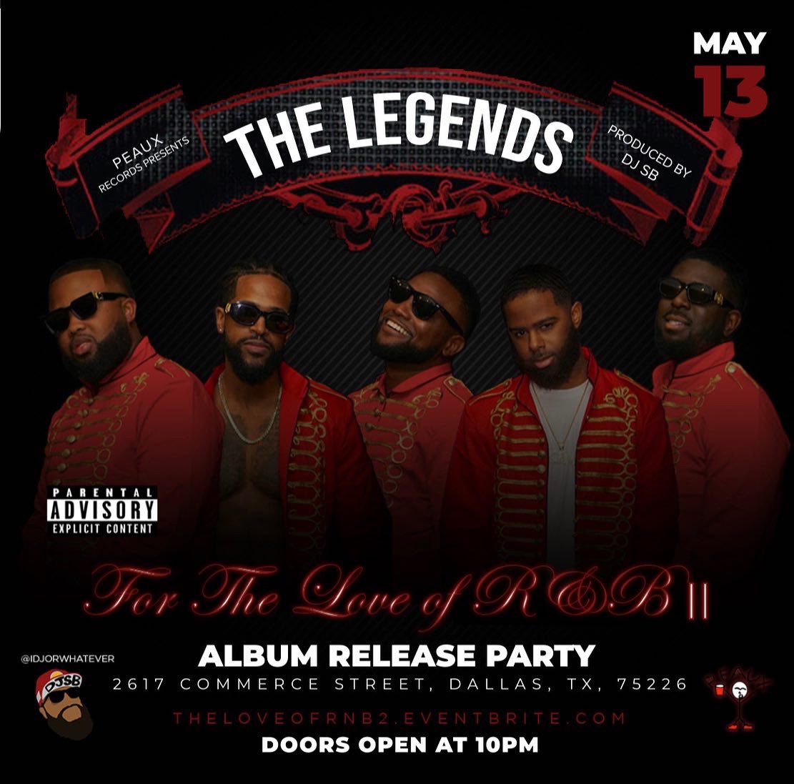 igotthedruice's tweet photo. Return of the Legends! “For the Love of R&B II” May 13th! It’s the warmup to the summer takeover. Tickets available now, link in bio. Merch will be available at the event! #ReturnOfTheLegends #CookupSeason @LegendsPlusOne @taa_dow_ @WhiteCoatShawty @Rydeezy23 @FreddieC_ https://t.co/pAJRAJldON