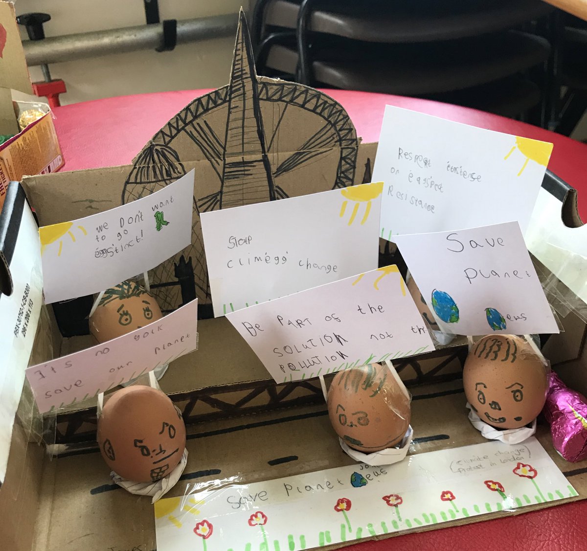 Happy Easter to you all! 
A few weeks ago I had the pleasure of overseeing the judging of the school egg competition, I am SO glad I didn’t have to ACTUALLY judge as they were all so good! This Egg-stinction Rebellion scene would’ve got my vote! 
@extinctionrebellion