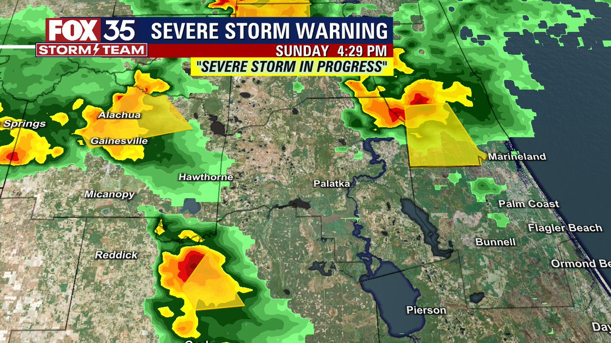 A Severe Thunderstorm WARNING has been issued for the area shaded!
Details --> fox35orlando.com/weather-alerts