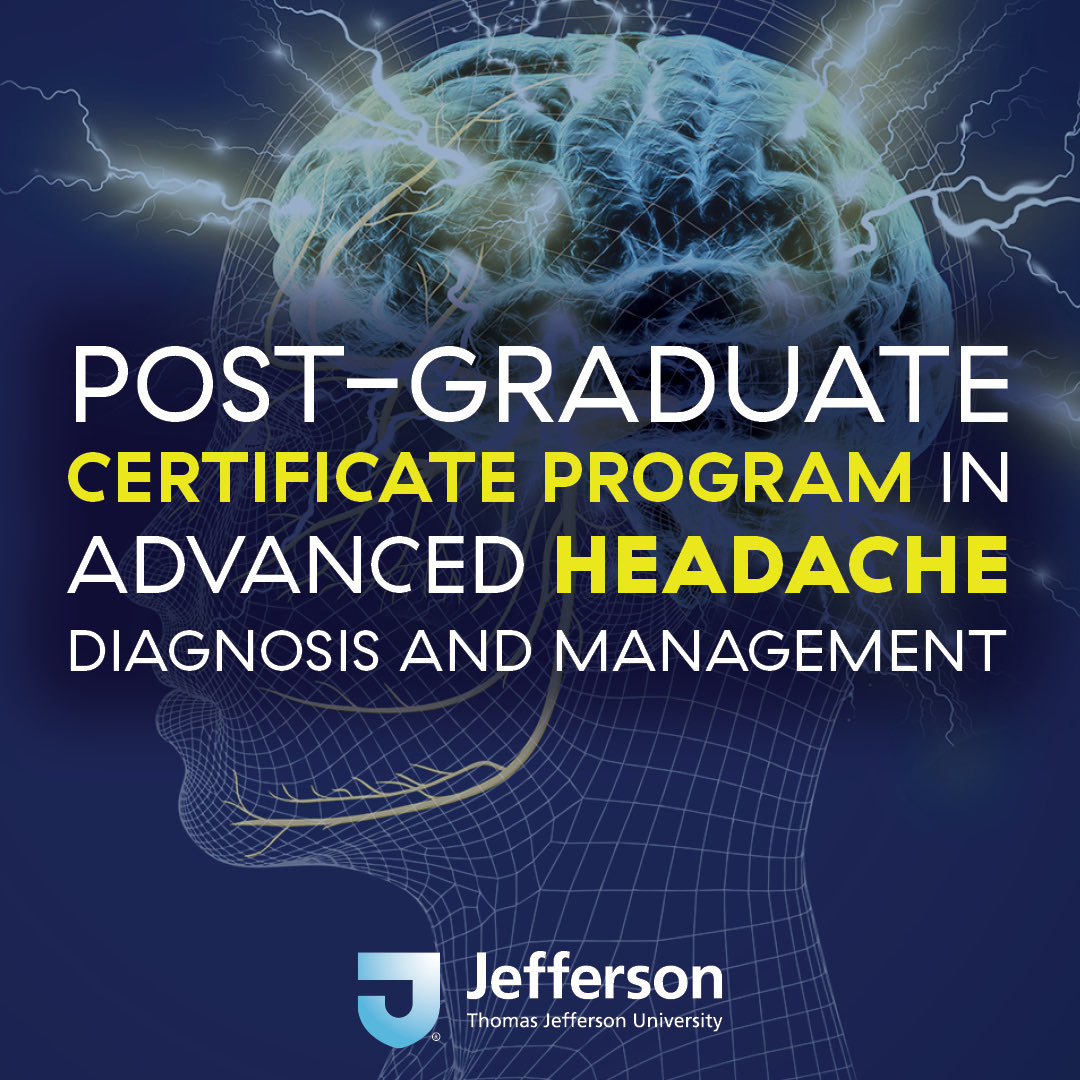 BillTheAdvocate (@williambyoung59) on Twitter photo An enormous advocacy issue is creating more headache experts to fill the gaping need — this course is the way to do it. Providers, become an expert in headache medicine.
Scholarships are available! <a href="/JeffHeadacheCtr/">Jeff Headache Ctr</a> <a href="/JeffCollegeNur/">Jefferson College of Nursing</a> bit.ly/3bBxRLg #Headache #MedEd 👇 An enormous advocacy issue is creating more headache experts to fill the gaping need — this course is the way to do it. Providers, become an expert in headache medicine.
Scholarships are available! <a href="/JeffHeadacheCtr/">Jeff Headache Ctr</a> <a href="/JeffCollegeNur/">Jefferson College of Nursing</a> bit.ly/3bBxRLg #Headache #MedEd 👇