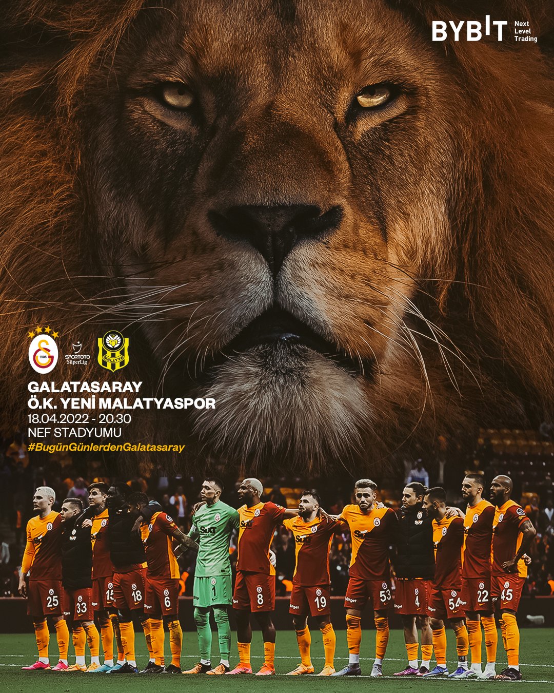 Galatasaray'ın Maç için Hazırladığı Görsel