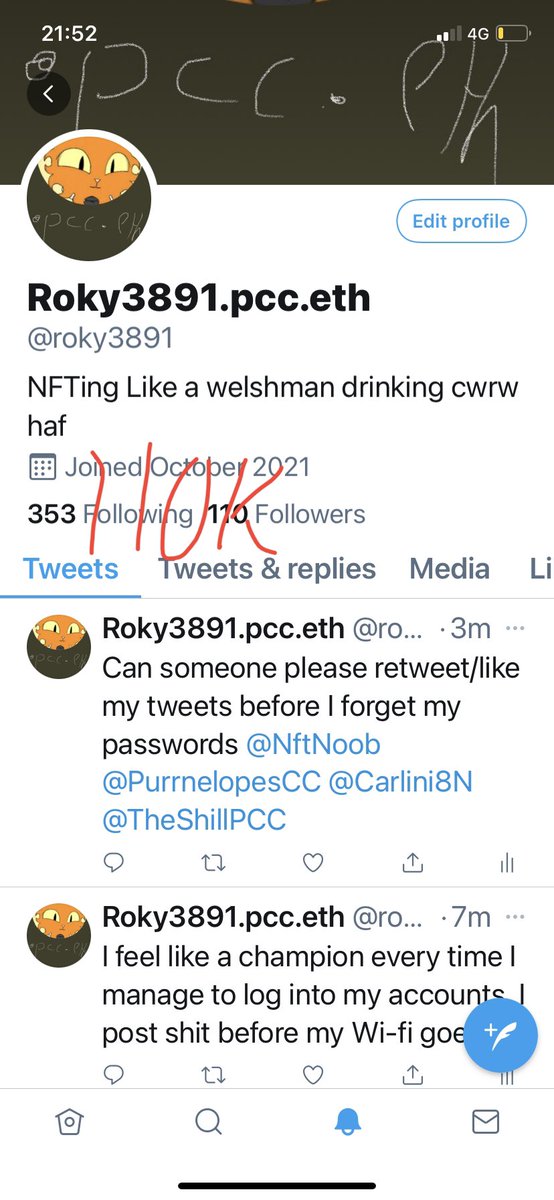 Just broke the 100k followers. Thanks for everyone that followed me. <a href="/NftNoob/">nftnoob.pcc.eth</a>