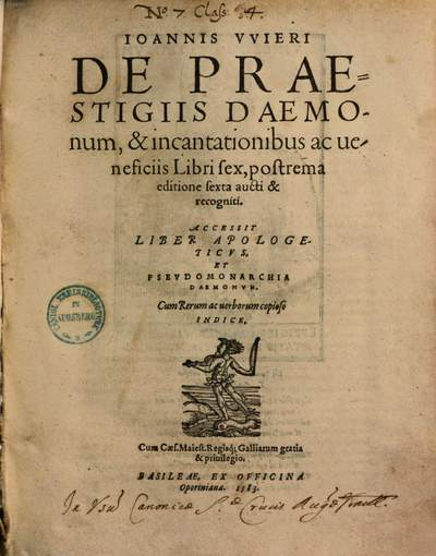 De praestigiis daemonum de Johannes Weyer presenta a los brujos no como criminales merecedores de castigo sino como personas melancólicas dignas de compasión y no de persecución.