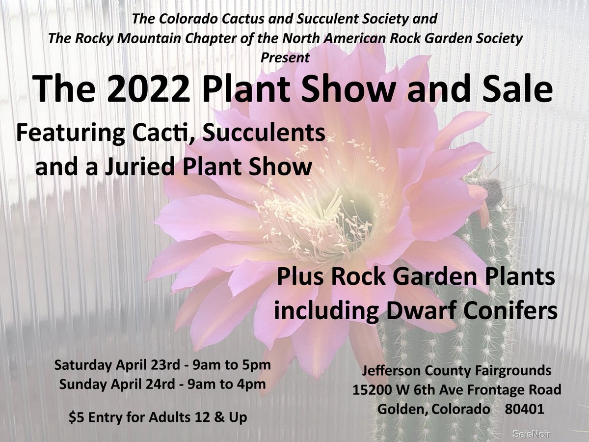 ColoradoCactus's tweet image. Our Show and Sale is THIS Saturday!