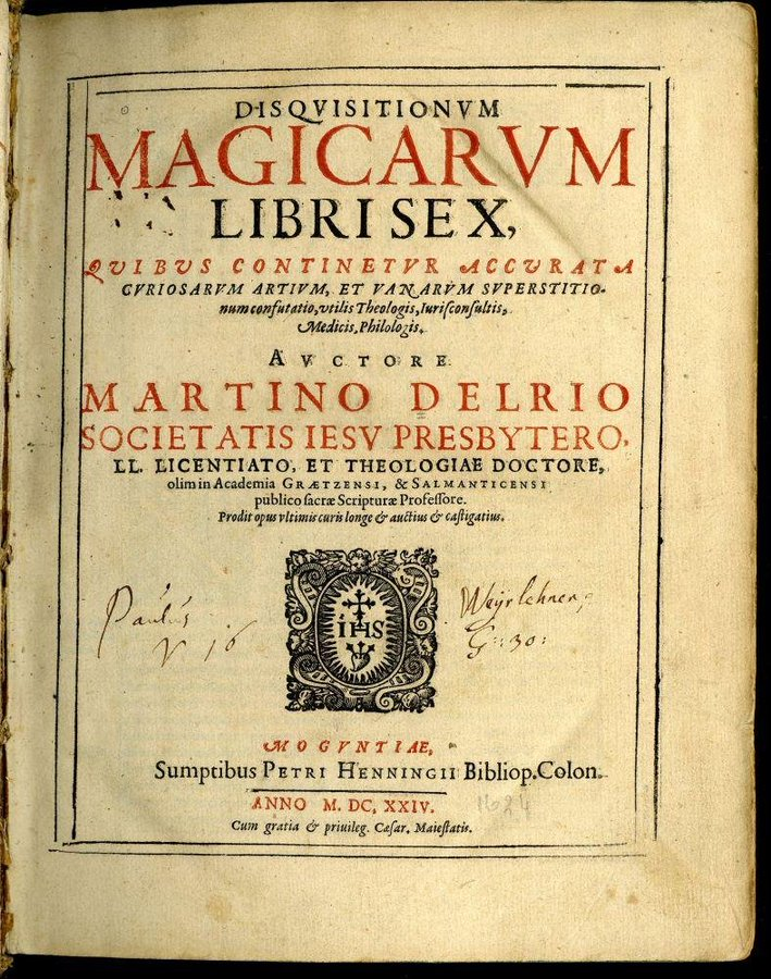 Otros escritos demonológicos, a menudo citados rara vez ofrecen un acercamiento bastante diferente al crimen de la brujería, el Disquisitionum magicarum escrito por Antonio Martínez del Rio en 1599 sostiene que los acusados de brujería tienen derecho a defensores legales