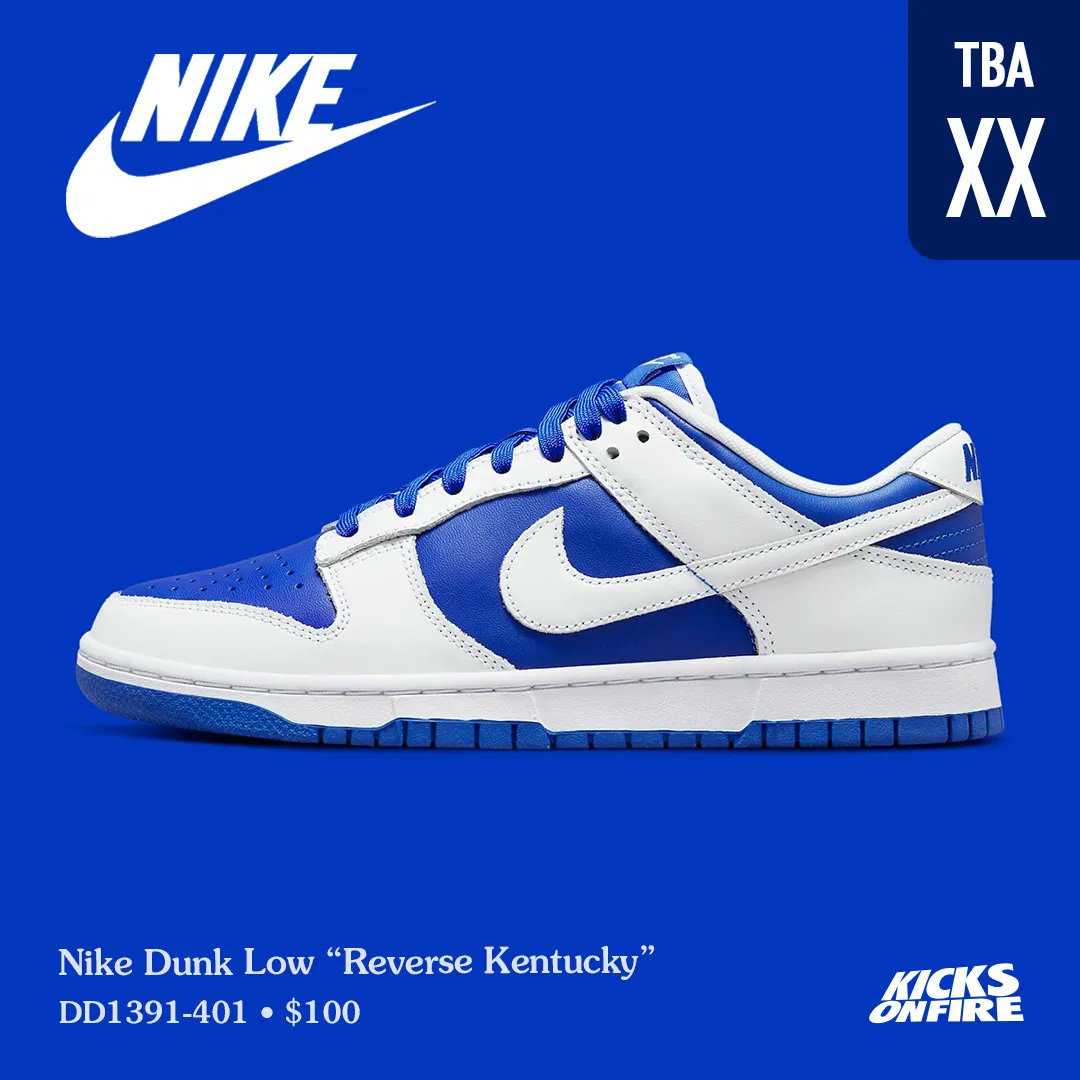 kicksonfire's tweet photo. Cop or drop for these Nike Dunk Low “Reverse Kentucky” ? 💙 https://t.co/ejpbAQnmbp