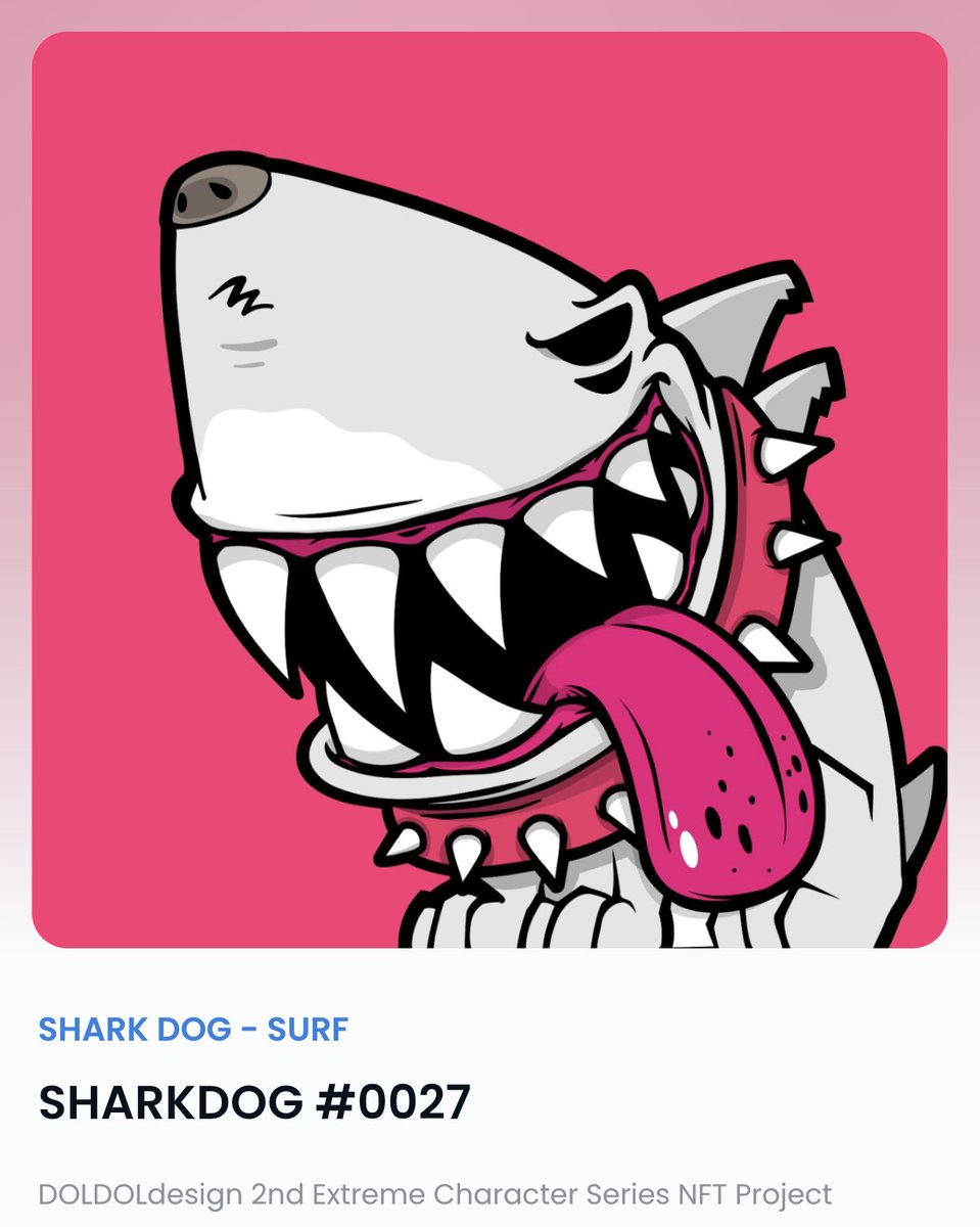 doldoly2002's tweet photo. [돌돌디자인] 샤크독 서핑 하와이 NFT Eth  
드롭! 완료! Sharkdog surf nft  #0026,27,28TODAY Drop! - doldoldesign  [오픈시] https://t.co/KhSG6hgiy2   #doldoldesign #nft #NFTCollection #NFTs #nftart #knft #NFTdrop #샤크독  #nftcollector #surfing  #sharkdog  #Ethereum #Usanft #opensea https://t.co/Uby6IQl8yS