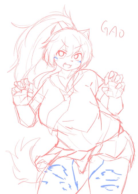 ユキヒョウちゃんラフ 