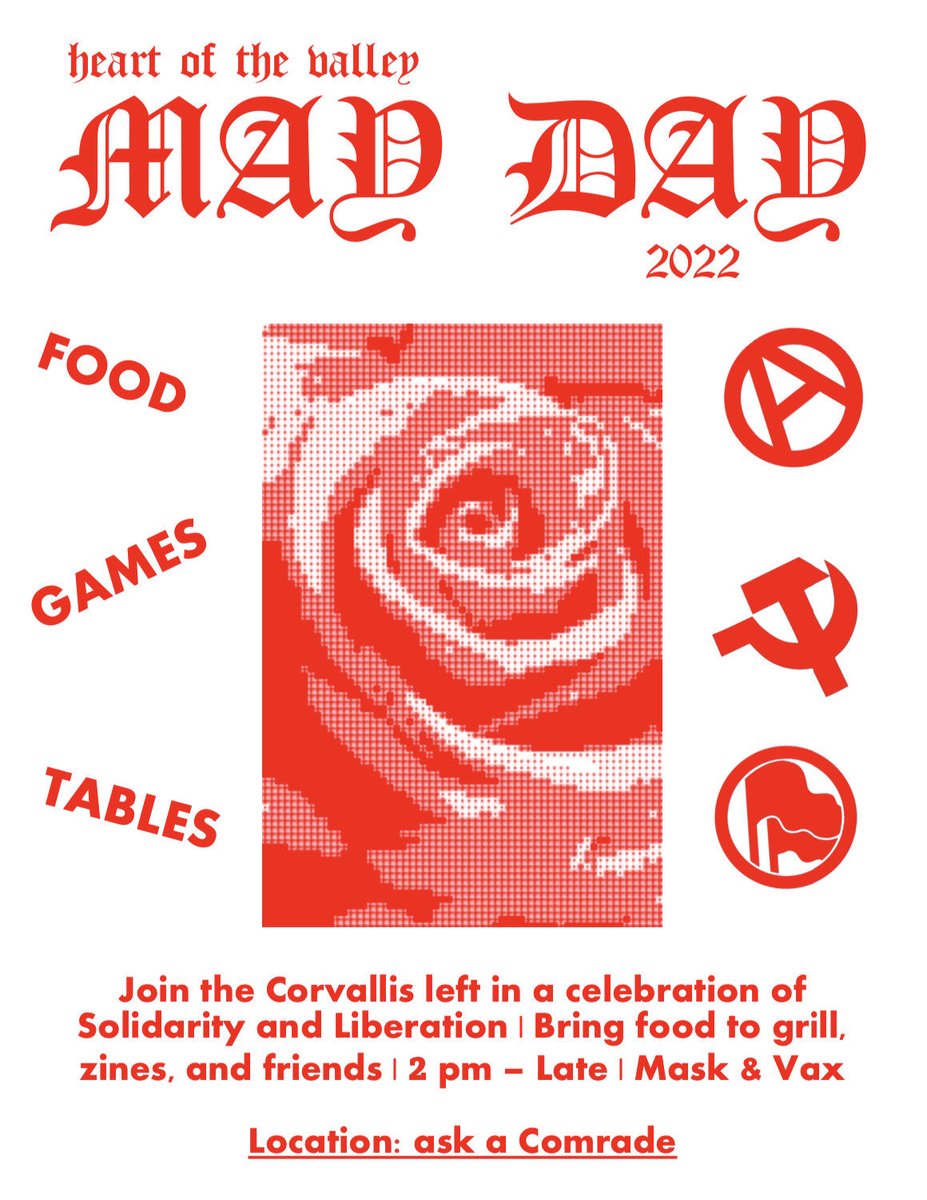 Join us on May Day! The future will have parties no matter how it goes, and we deserve one now. Dm for a location!