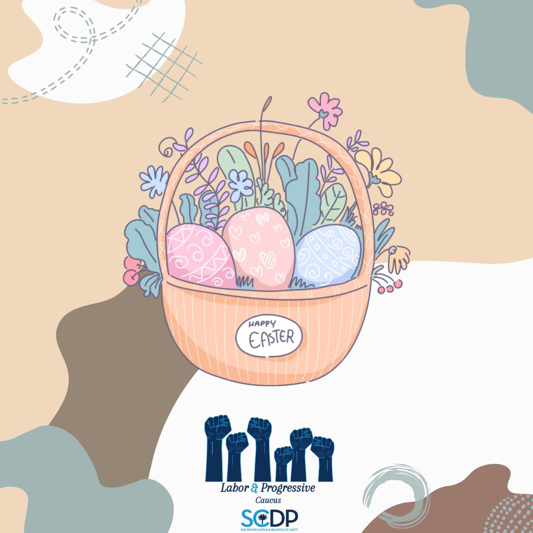 scdplpcaucus's tweet photo. Easter is the only time when it's perfectly safe to put all of your eggs in one basket! 

We are wishing all of our Labor and Progressive Caucus Family a Happy Easter! 💙 https://t.co/JUG9OStg2t