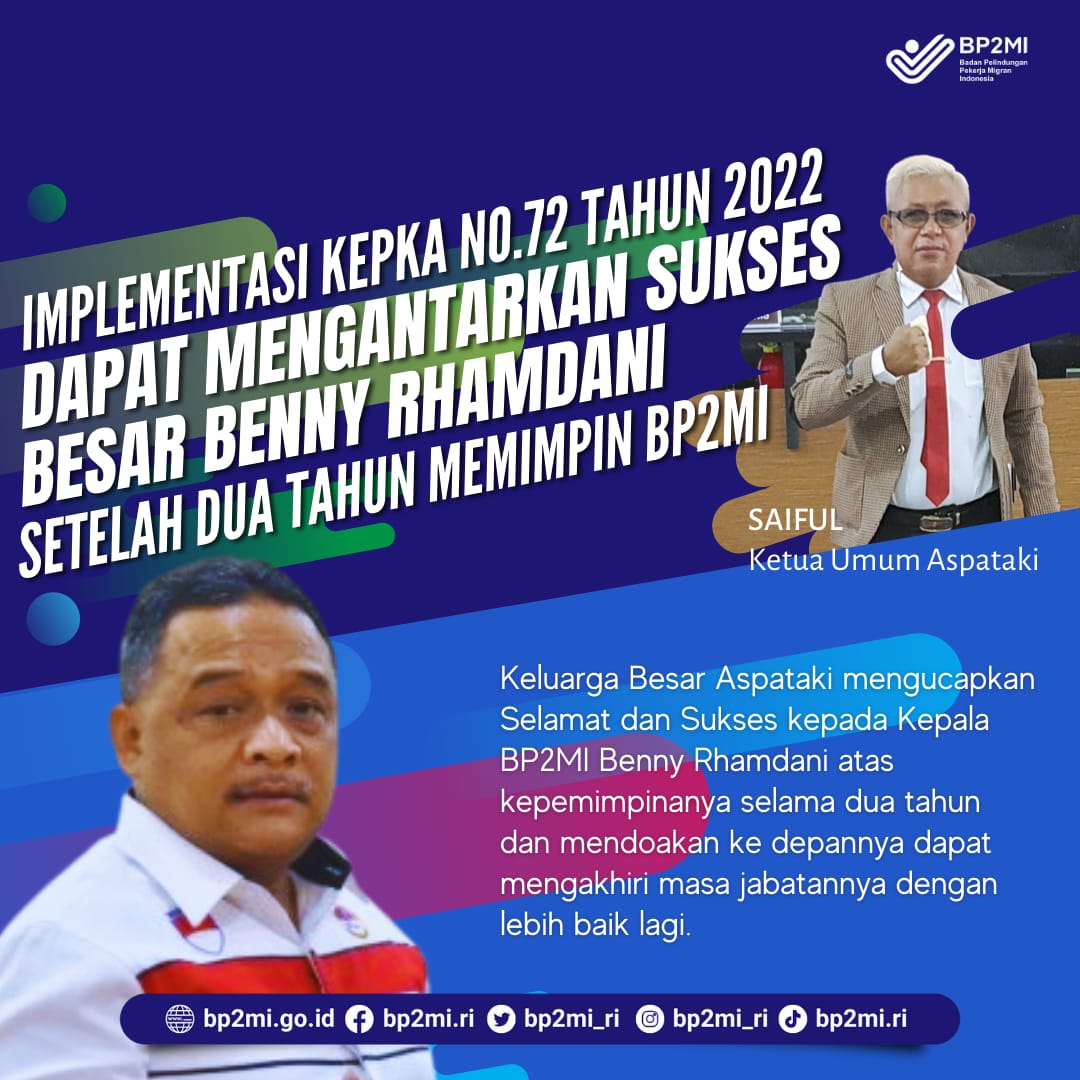 Joanmlk's tweet photo. Telah sukses besar @benny_rhamdani_   ketika memimpin BP2MI terasa perubahan mendasar dengan cepat
Dua Tahun Sukses Pimpin BP2MI
#BennyRhamdaniSangPendobrak https://t.co/K4boUUXu62