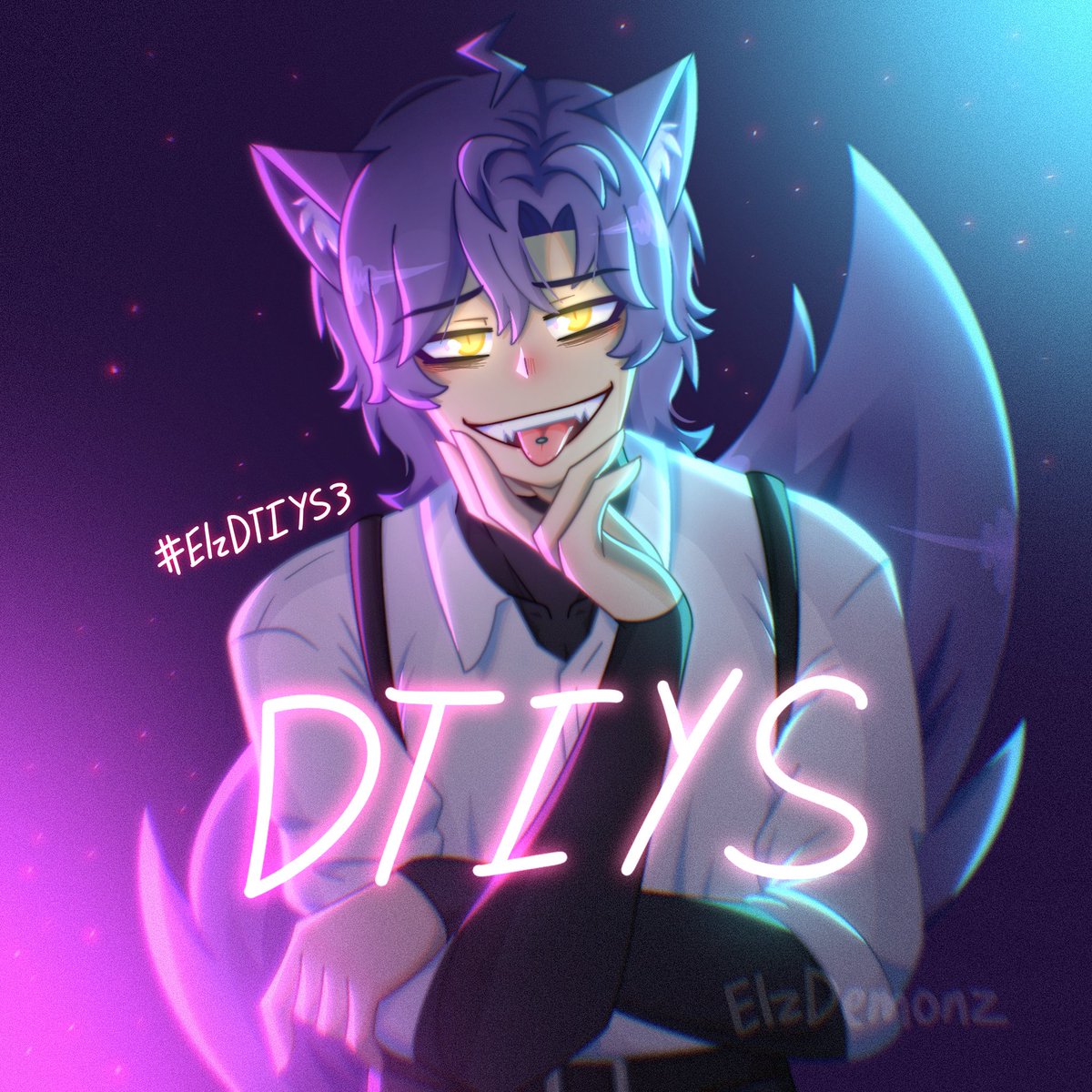 ElzDemonz's tweet photo. I wasn’t gonna post this here at first, but I was like “you know what, fuck it”. If you wanna enter, go ahead! Use the tag #elzdtiys3 and @ me! https://t.co/pFNi190PAj