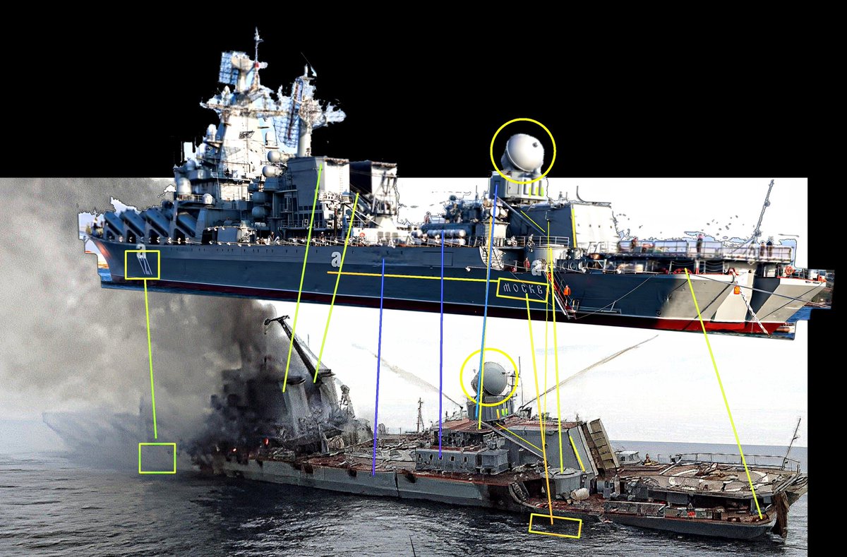 TheMichaelBurry's tweet image. Enhanced screenshots from an alleged video of the Russian cruiser Moskva.#OSINTUkraine @SP1AUTOINJECT @walterlekh @OSINT88