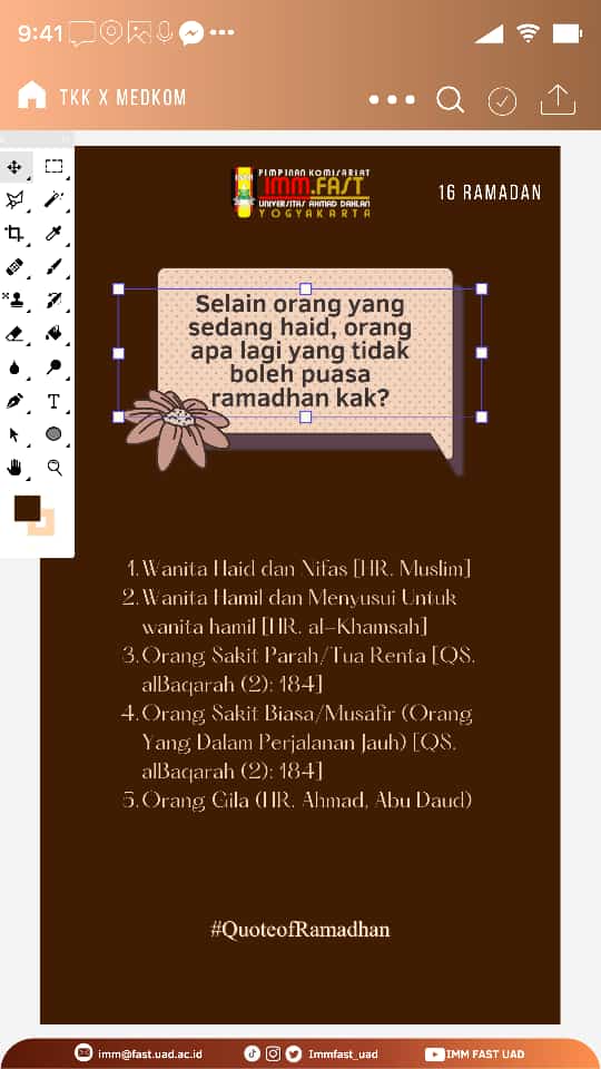 Immfast_uad's tweet photo. Quotes Of Ramadhan
Day 16

Orang-orang yang Tidak diperbolehkan Puasa
------------------------------ https://t.co/u2C6SAOmCd