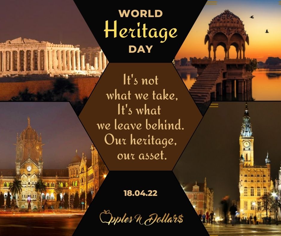 applesndollars's tweet photo. It's not what we take,
It's what we leave behind.
Our Heritage, our asset.
World Heritage Day!
Follow Apples N Dollars for exciting content!
#dailymotivation
#motivation
#applesndollars
#applesndollarsdailymotivation
#worldheritageday2022
#whatwetake
#leavebehind
#heritage https://t.co/yBgiAYWyKp