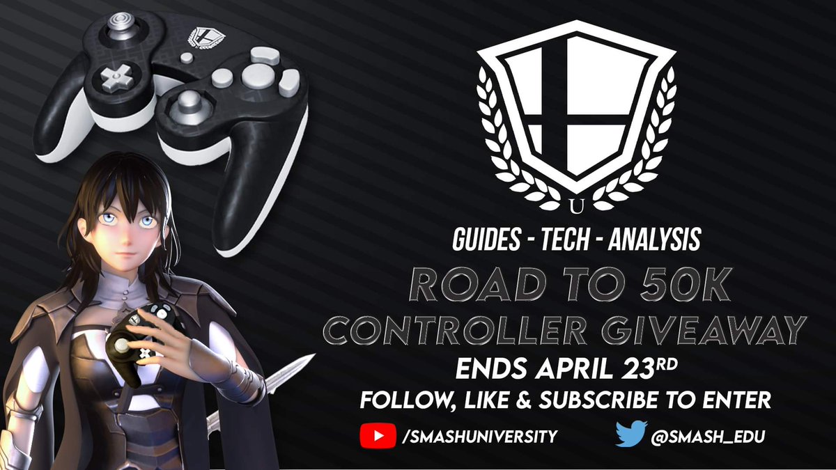 Smash_edu's tweet image. Make sure to enter our give away for a Smash University controller. 

RT, follow, and subscribe to enter!