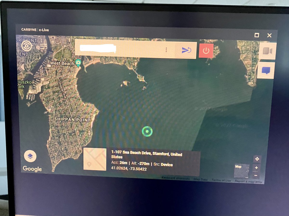 SFDPIO's tweet photo. 1: The location of the 4 individuals in Long Island Sound this morning was determined by using @carbyne911 cell phone location software. https://t.co/3OiRSMCWEL