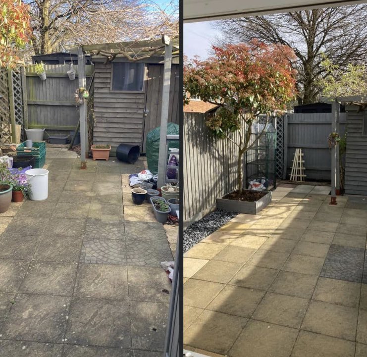 Garden makeover has come a long way this weekend 😊 #DIY #gardening