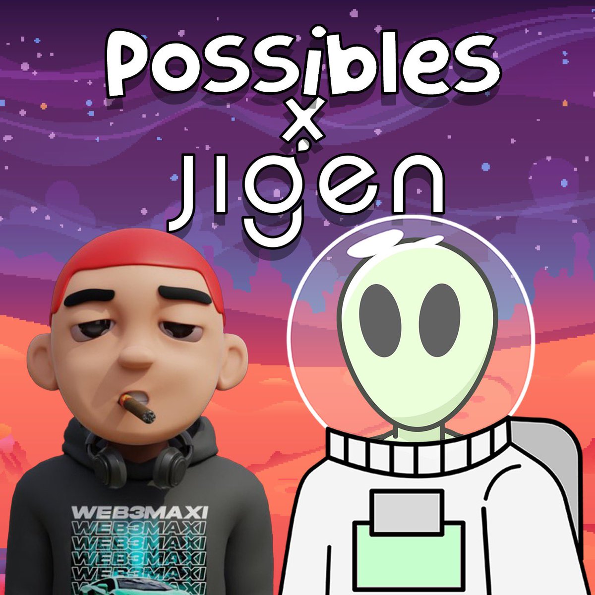 possiblesnft's tweet photo. Jigen 🤝 Possibles NFT

🎁3x WL Spots for @jigenapp

🎉3x WL Spots for @possiblesnft
 
To win:
1️⃣ Follow @jigenapp &amp; @possiblesnft
2️⃣ Like &amp; Retweet
3️⃣ Tag 3 Friends

Ends in 48 hours! ⏰ https://t.co/B7cnIp6ewd
