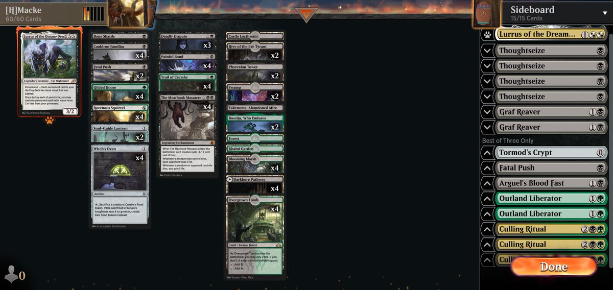 Slightly changed list from <a href="/FelixSloo/">Felix Sloo</a>, 0-1 into 8-1. 
Deck is absolute gas, Squirrel sicko