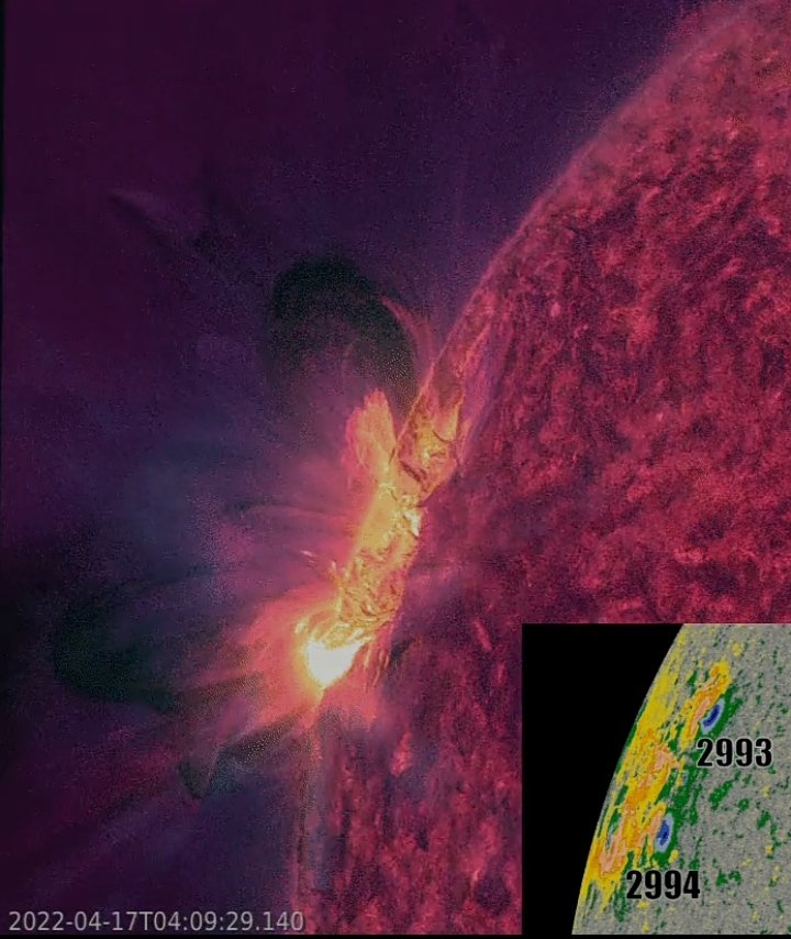 clima_gce's tweet photo. El destello #X1 de hoy es probablemente solo el comienzo de este complejo conjunto de regiones hermanas #AR12993 y #AR12994 que ya están visibles
Pronto se les unirá una más (antigua región #AR12976)

Esto puede implicar potencial para que se desarrollen #TormentasGeomagnéticas https://t.co/3B1PVwRmVi