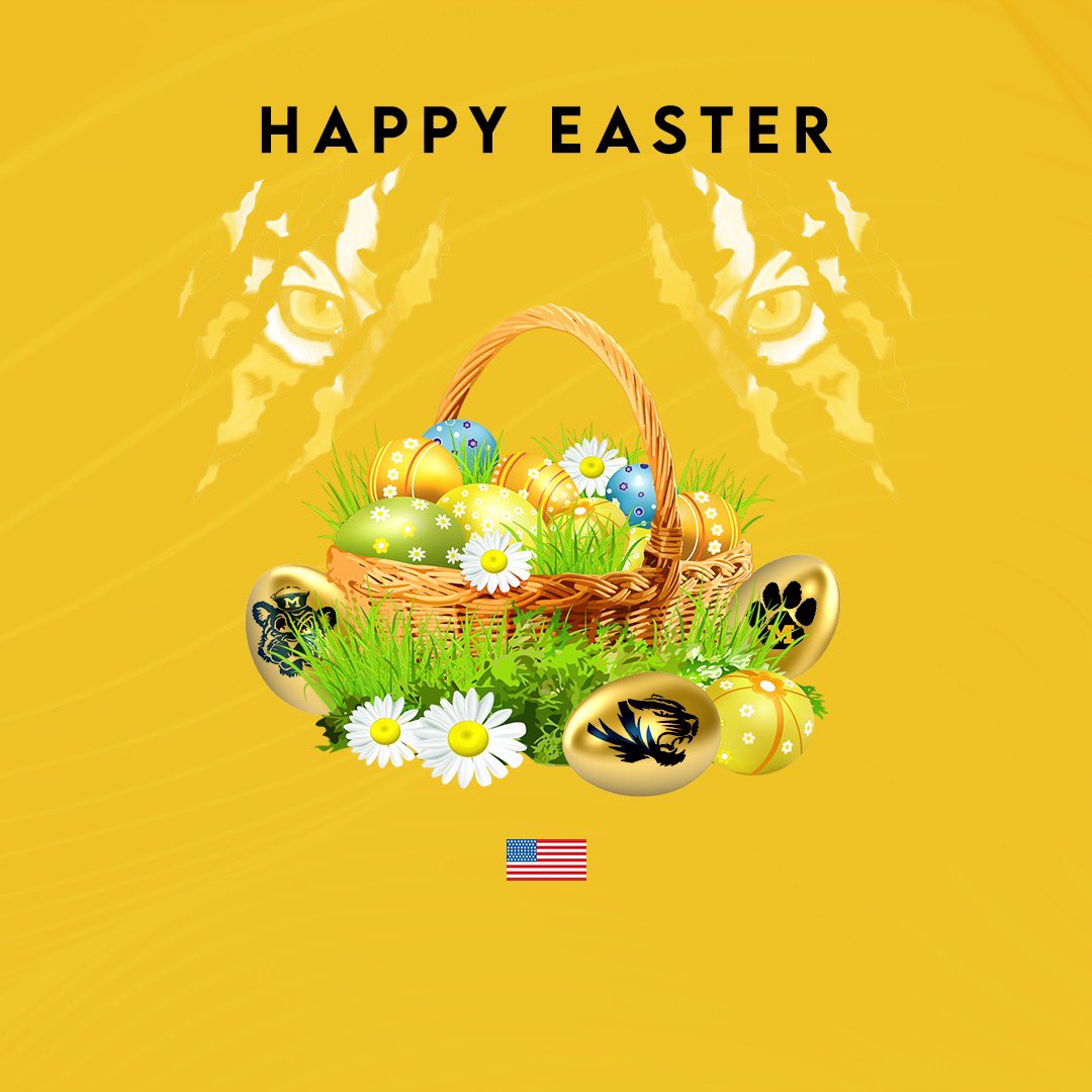 MizClubMLax's tweet photo. Happy Easter Tiger fans, friends, and families! #Family #GoldenEgg #Miz🐅 https://t.co/jbjnndqs1d
