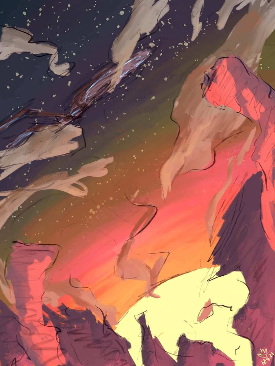 throckm0rpheus's tweet photo. As above, so below #dndart #art #fantasy #sky https://t.co/OqzYMBfW9X