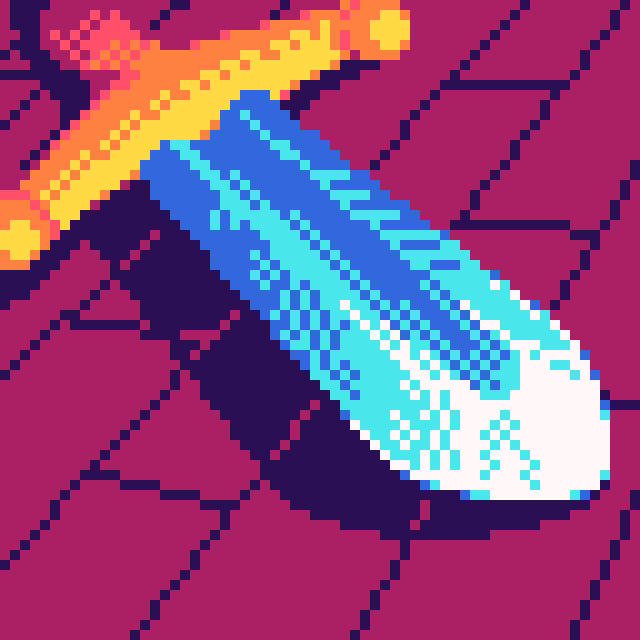 LivvyGlizzy's tweet photo. a lil sword in perspective!

#pixelart https://t.co/3BbgHcPUw1