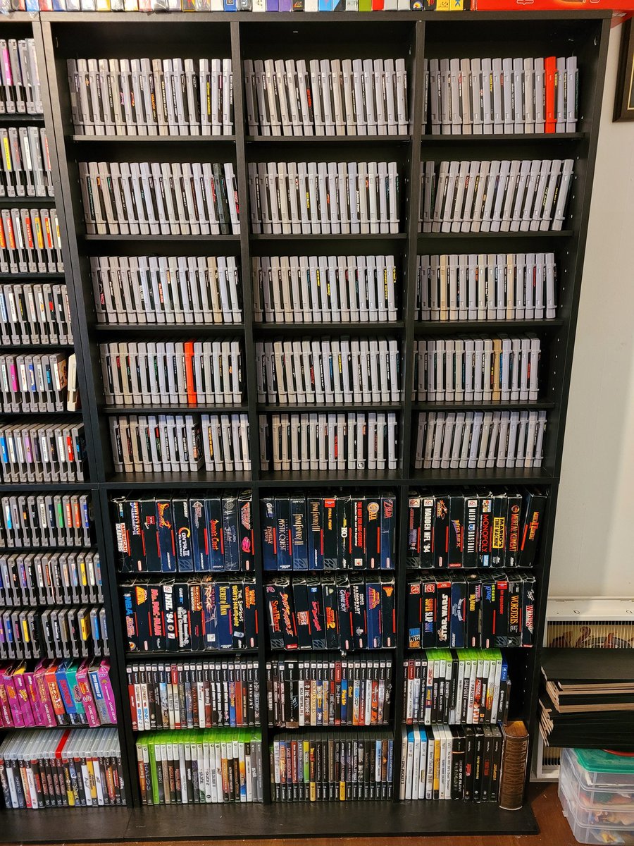 UMKShock's tweet photo. I've been posting game content for a few years now. Just storing the games mostly except for #NES which had been displayed, but I have just about finished the first phase of my #gameroom, which I will use for streaming as well finally. Here's some pics! https://t.co/6tDGGoJQC8