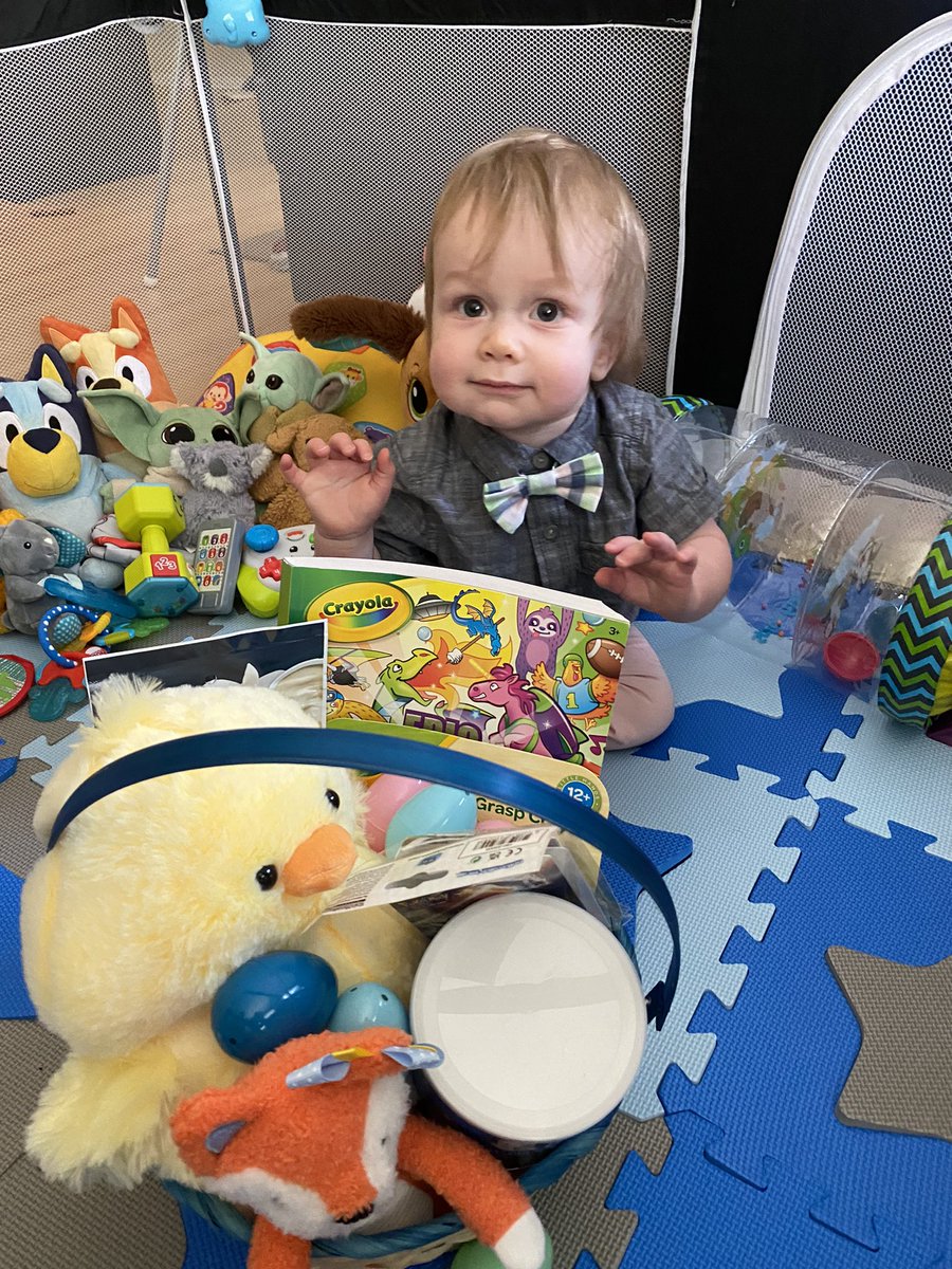 TxBeezy's tweet photo. Monkey-butt got a G-Wagon for Easter + his first Easter basket💙 https://t.co/dqyaopE6FY
