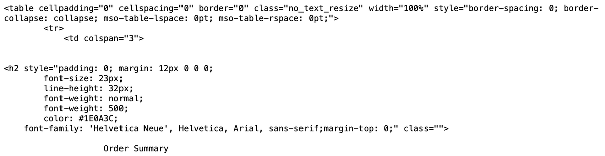 JonathanRPool's tweet photo. @eventbrite sends emails containing raw code like this and doesn’t offer a way to report such bugs. Does it care? https://t.co/ZRRcqPQyFS