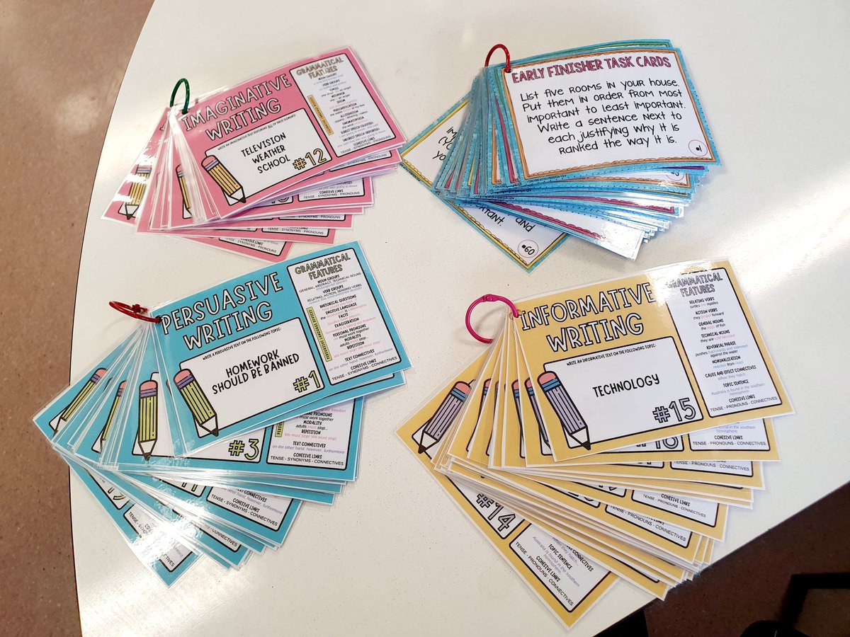 MaryNguyen_ACU's tweet photo. Task cards are great for fast finishers if they are relevant to the lesson/unit/topic, promote intentional learning and appropriately challenges students 🙌 👏 #acuedu_p https://t.co/BA9BXXcUi9