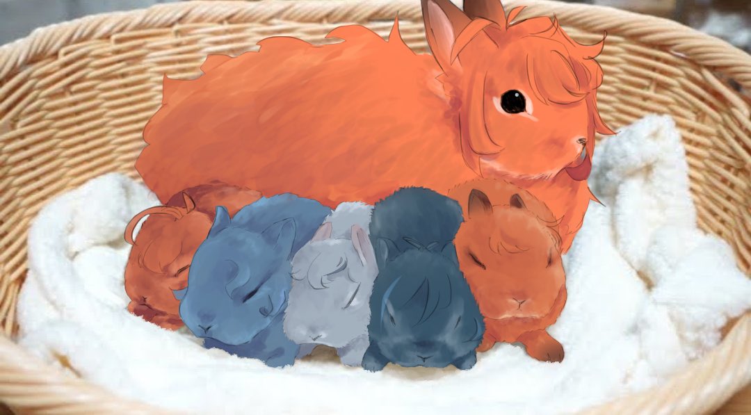 flareon no humans pokemon (creature) sleeping closed eyes animal focus closed mouth lying  illustration images