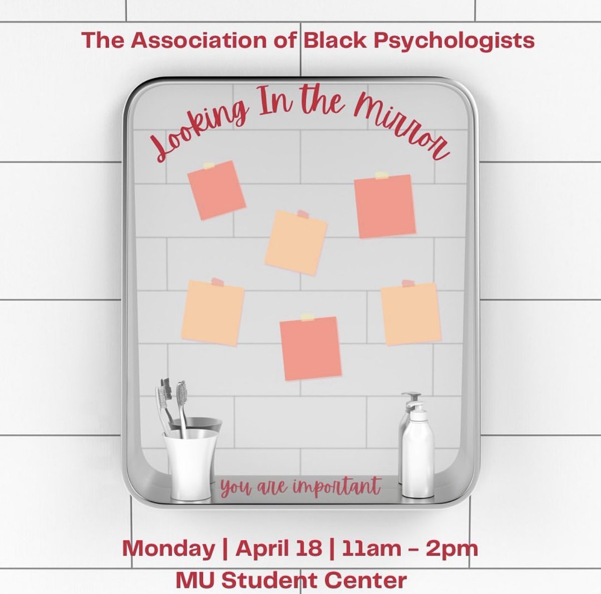 Tomorrow officially kicks off our first day of ABPsi week!! Join us tomorrow in the student center from 11am-2pm for our “Looking in the mirror” event! 🪞✨