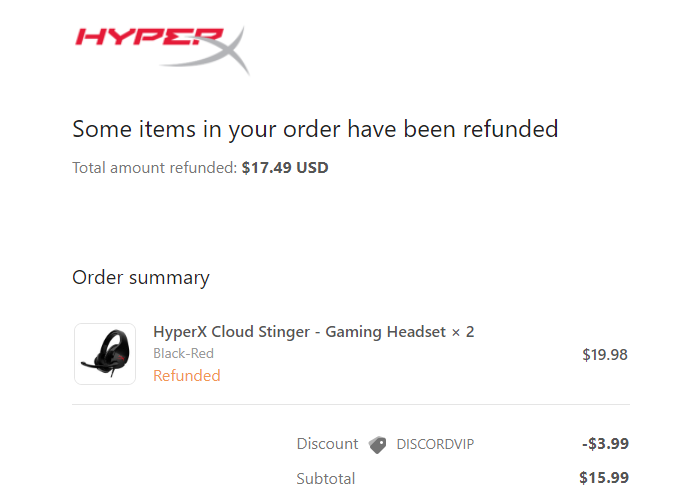 Wario64's tweet photo. HyperX is cancelling orders https://t.co/ozSGDafHYG