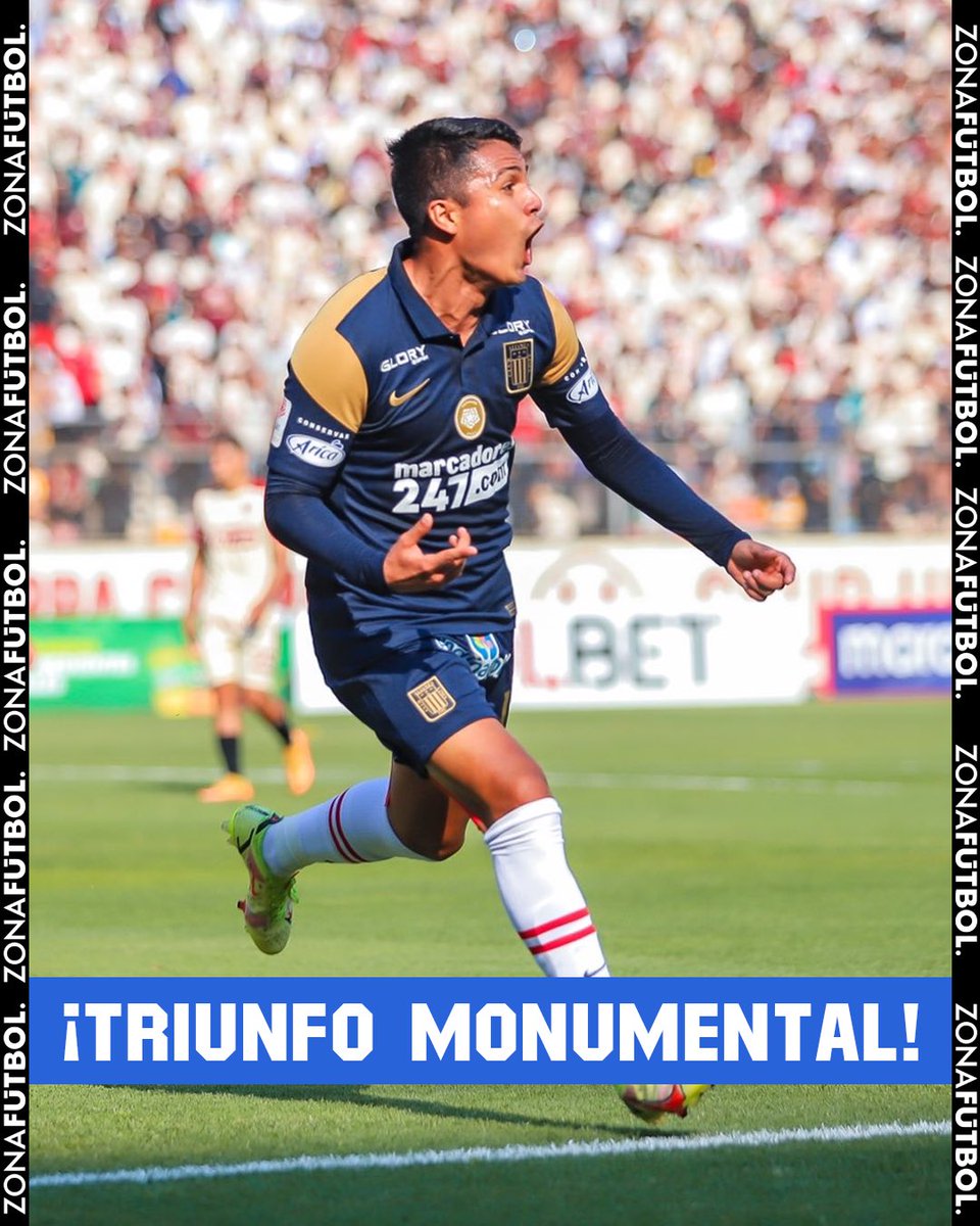 zonafutbolpe's tweet photo. 🔵🤍🔵¡A DOMICILIO! 👊🏻

Alianza Lima venció 4-1 a Universitario en el propio Estadio Monumental y jugando solo con hinchada local. Goles: Jairo Concha (2), Arley Rodríguez, Hernán Barcos. 🔥 https://t.co/XwTFnh6eih