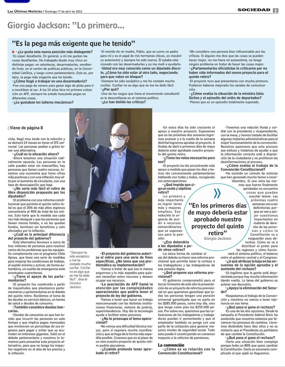 Giorgio Jackson tweet media