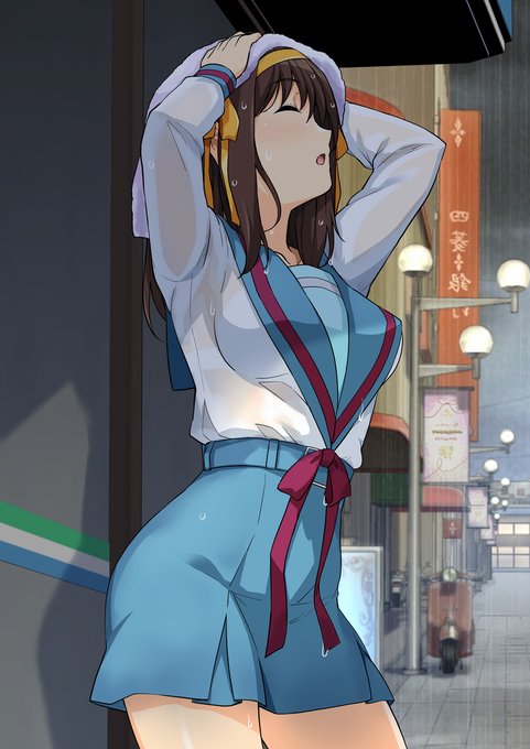 [R-18] 今日のハルヒさん  ずぶ濡れラブホ #涼宮ハルヒの憂鬱 #涼宮ハルヒ https://t.co/Ed5aCl4J8n 